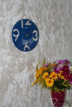 Zegar na ścianę drewniany niebieski Adler 21155 z kategorii zegarów Ściennych drewnianych do salonu. To idealny pomysł na rocznicę ślubu. Zegary ścienne drewniane. Zegar ścienny do salonu w kolorze niebieskim ( (8).JPG