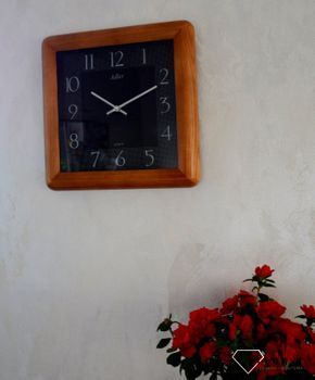 Zegar ścienny drewniany dębowy 21178D z czarnym szkłem ✓Zegary ścienne✓Zegary na ścianę  ✓ Drewniany zegar✓  Autoryzowany sklep (3).JPG