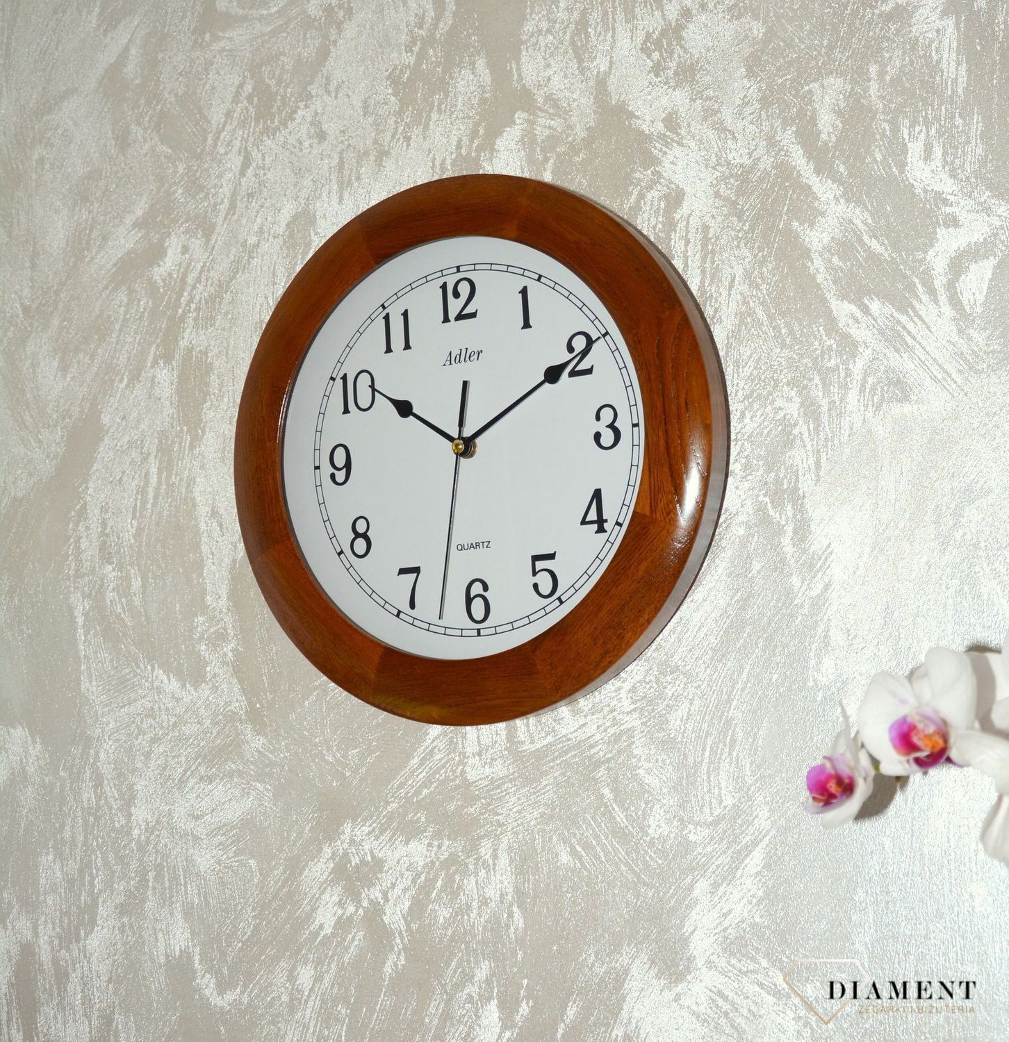 Zegar ścienny marki Adler 21182D. ✓Zegary ścienne✓Zegary na ścianę  ✓ Drewniany zegar✓  Autoryzowany sklep✓ Kurier Gratis 24h✓ (9).JPG