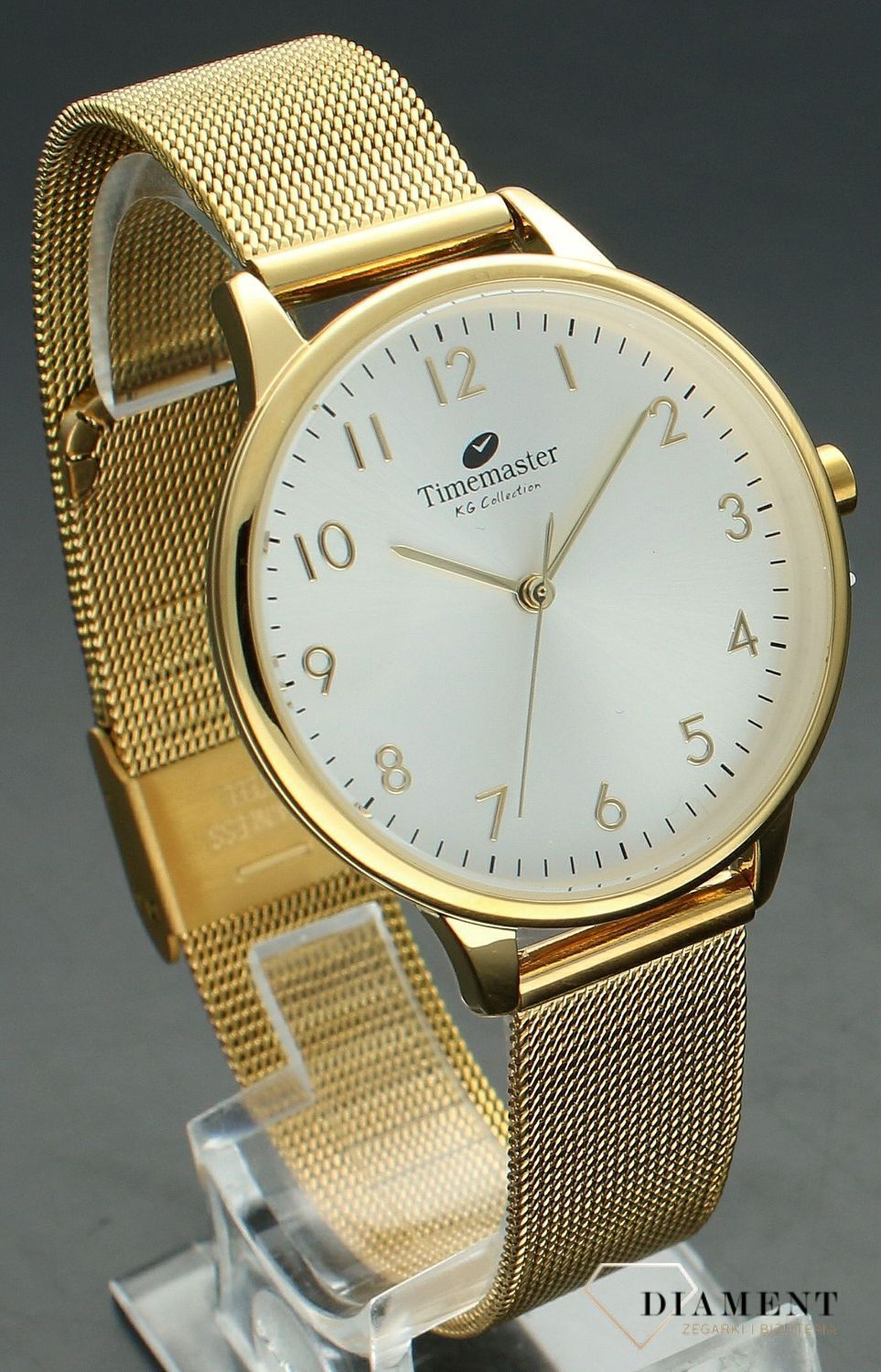 Zegarek damski na bransolecie Timemaster z cyframi 212-20. Tani zegarek dla kobiety. Zegarek z cyferkami. Damski zegarek złoty na bransolecie. Pomysł na prezent dla kobiety. Czytelny zegarek, tani..jpg