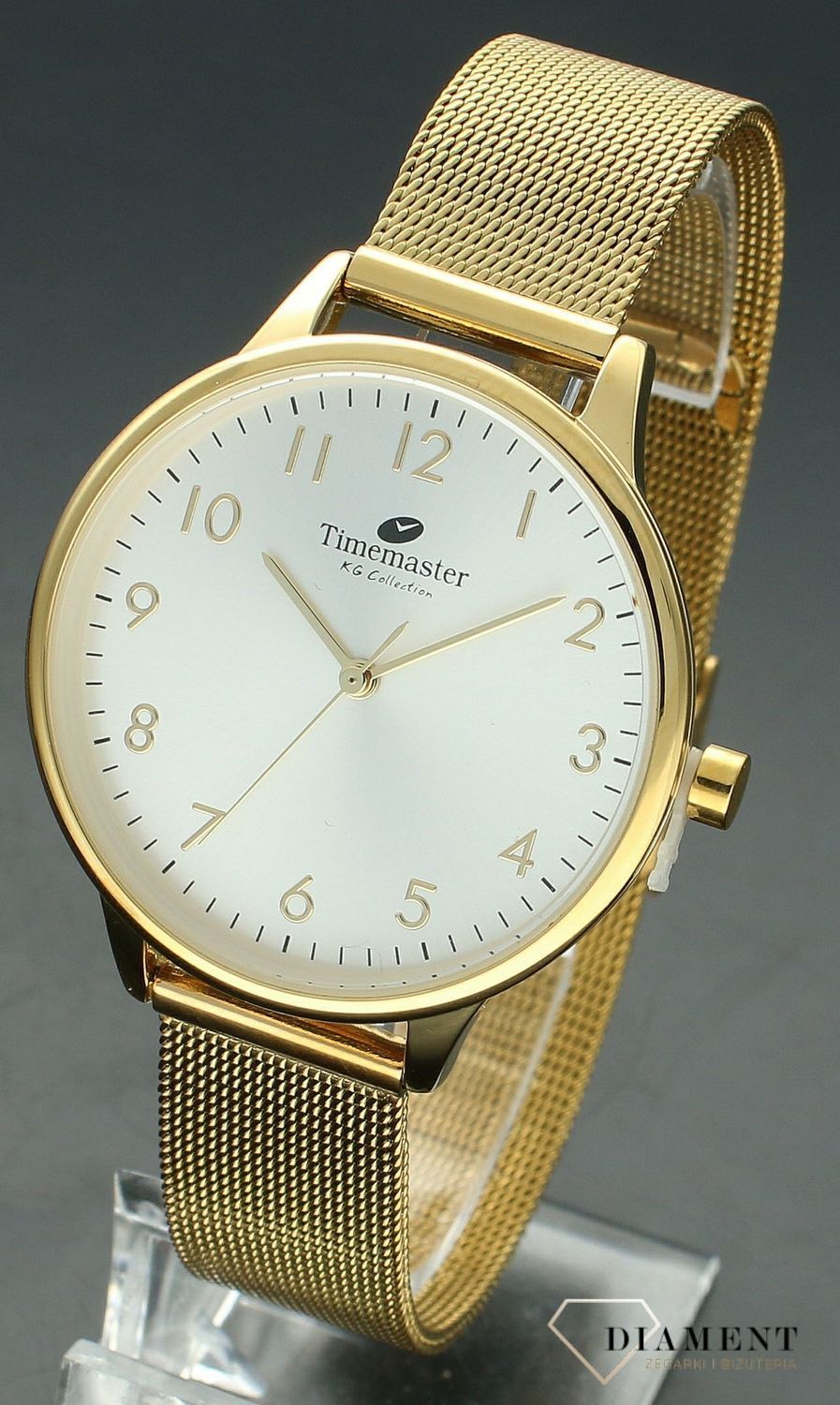 Zegarek damski na bransolecie Timemaster z cyframi 212-20. Tani zegarek dla kobiety. Zegarek z cyferkami. Damski zegarek złoty na bransolecie. Pomysł na prezent dla kobiety. Czytelny zegarek, tani..jpg