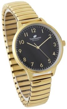 Zegarek damski Timemaster 212-28 – czarna tarcza, złote indeksy, rozciągana bransoleta typu stretch.jpg