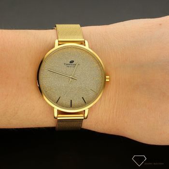 Zegarek damski na złotej bransolecie TIMEMASTER 212-3. Zegarek damski złoty. Zegarek damski. Zegarek damski Timemaster. Zegarek damski brokatowa tarcza. Zegarek dla każdej kobiety.  (2).jpg