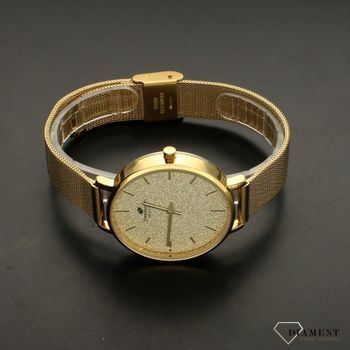 Zegarek damski na złotej bransolecie TIMEMASTER 212-3. Zegarek damski złoty. Zegarek damski. Zegarek damski Timemaster. Zegarek damski brokatowa tarcza. Zegarek dla każdej kobiety.  (5).jpg