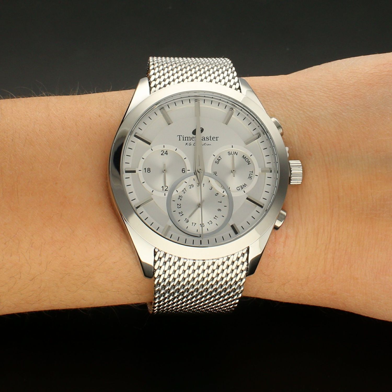 Zegarek męski na srebrnej bransolecie TIMEMASTER 213-10 jpg.jpg