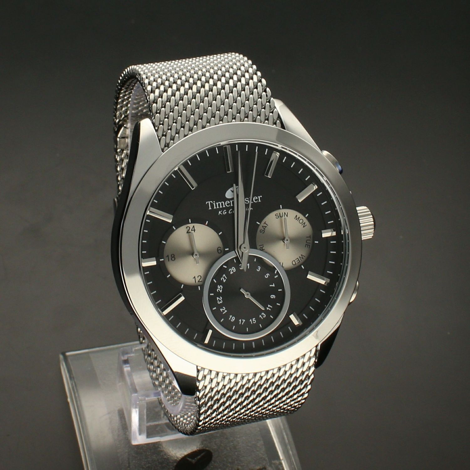 Zegarek męski na srebrnej bransolecie TIMEMASTER 213-7 jpg.jpg