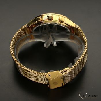Zegarek na bransolecie Timemaster 213-8. Zegarek złoty. Złoty zegarek męski. Zegarek na złotej bransolecie. Zegarek z multidata (5).jpg