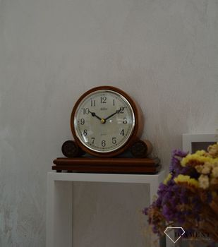 Zegar kominkowy drewniany Adler w kolorze dębu 22005D ⏰ Zegar kominkowy marki Adler w kolorze jasnego dębu z wyraźną tarcza z cyframi arabskimi w kolorze czarnym ⏰ (6).JPG