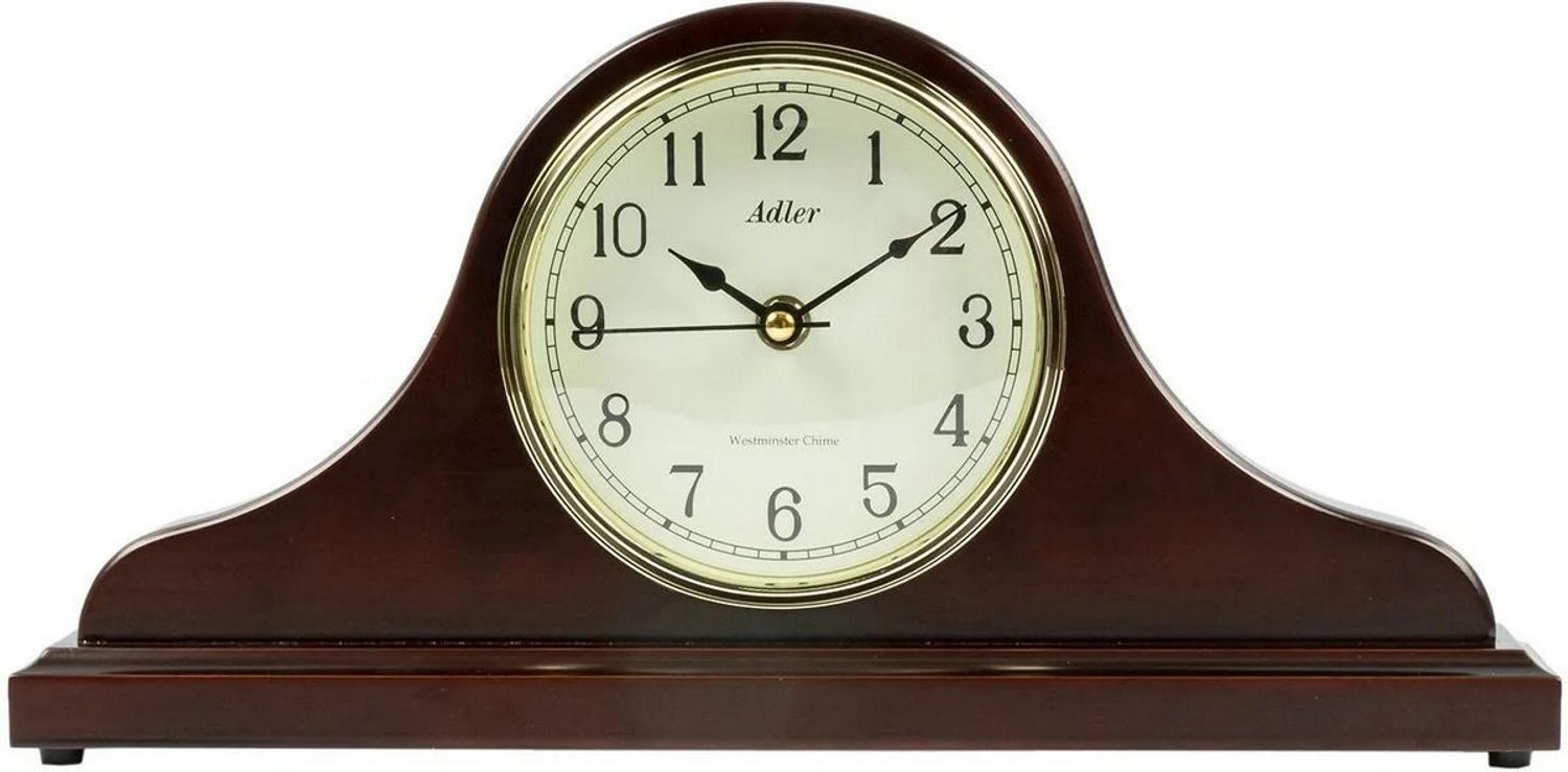 Zegar kominkowy drewniany Adler 22012W – kwarcowy, mahoniowy, z biciem.jpg