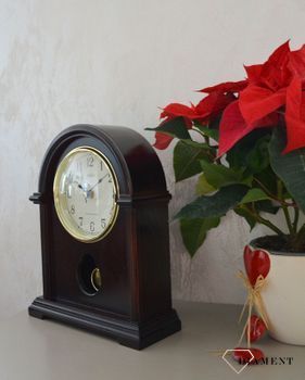 Zegar kominkowy drewniany Adler wenge 22019W Zegar kominkowy drewniany wykonany z wytrzymałego materiału w kolorze wenge,  (8).JPG
