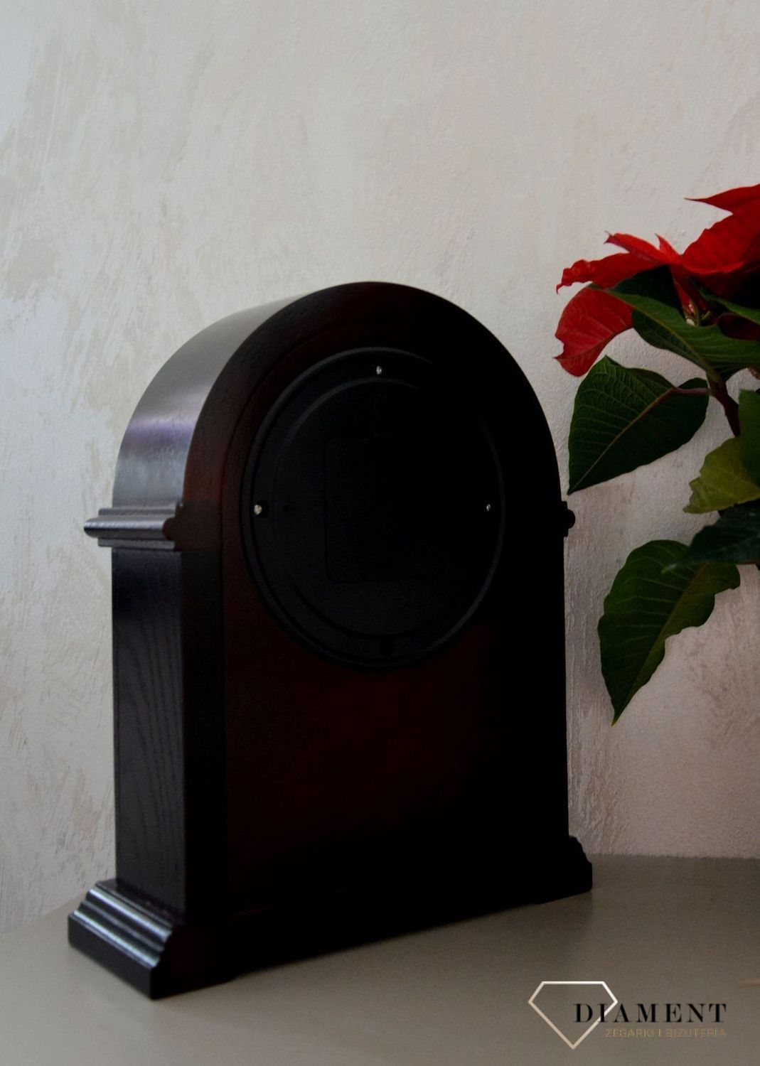 Zegar kominkowy drewniany Adler wenge 22019W Zegar kominkowy drewniany wykonany z wytrzymałego materiału w kolorze wenge,  (4).JPG