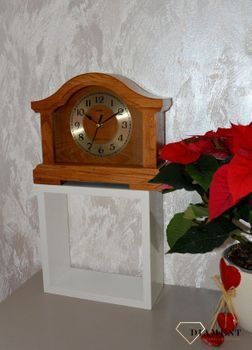 Zegar kominkowy drewniany dębowy 22093D to stylowy zegar z drewna na kominek ✓ Zegar kominkowy drewniany ✓ Zegar na kominek (3).JPG