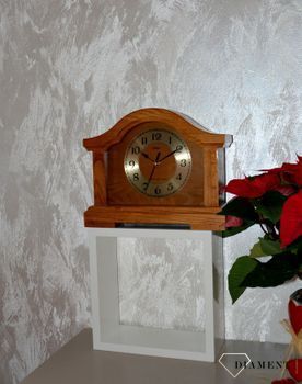 Zegar kominkowy drewniany dębowy 22093D to stylowy zegar z drewna na kominek ✓ Zegar kominkowy drewniany ✓ Zegar na kominek (4).JPG