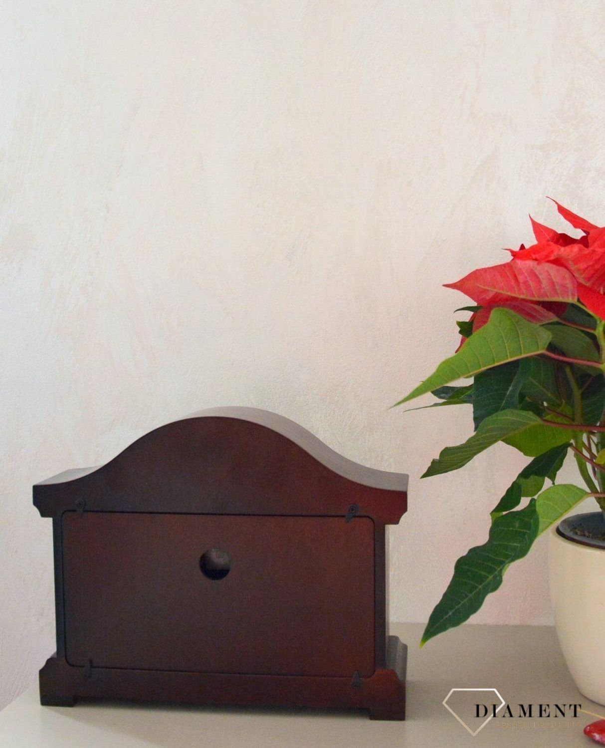 Zegar kominkowy w kolorze ciemnego orzecha 22093W ✓ Zegar kominkowy drewniany ✓ Zegar na kominek✓  Zegary kominkowe (3).JPG