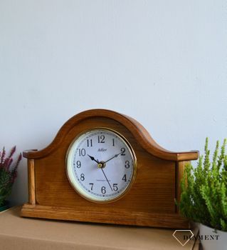 Zegar kominkowy drewniany Adler 22129D w kolorze dębowym z czytelną tarczą ⏰ Zegary kominkowe ✓ zegary drewniane✓ wymarzony prezent  (2).JPG