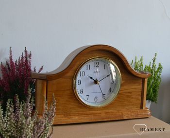 Zegar kominkowy drewniany Adler 22129D w kolorze dębowym z czytelną tarczą ⏰ Zegary kominkowe ✓ zegary drewniane✓ wymarzony prezent  (7).JPG