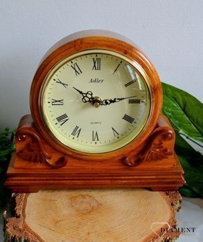 Zegar kominkowy drewniany dębowy Adler 22131D w kolorze dębowym z czytelną tarczą z kolorze kremowym ⏰ Zegary kominkowe ✓ Prezent na rocznicę (3).JPG