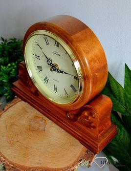 Zegar kominkowy drewniany dębowy Adler 22131D w kolorze dębowym z czytelną tarczą z kolorze kremowym ⏰ Zegary kominkowe ✓ Prezent na rocznicę (4).JPG