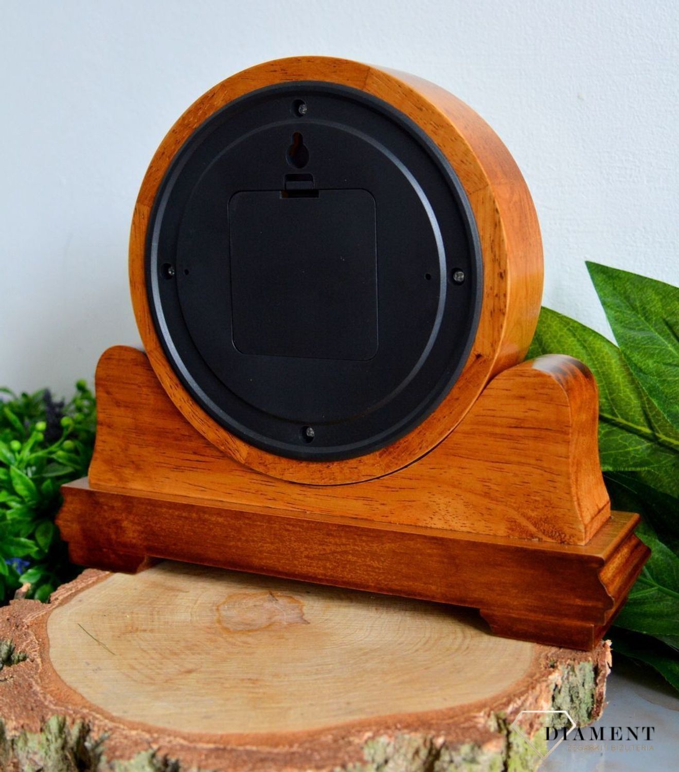 Zegar kominkowy drewniany dębowy Adler 22131D w kolorze dębowym z czytelną tarczą z kolorze kremowym ⏰ Zegary kominkowe ✓ Prezent na rocznicę (1).JPG