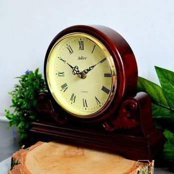 Zegar kominkowy drewniany wenge Adler 22131W w kolorze wenge z czytelną tarczą z kolorze kremowym ⏰ Zegary kominkowe ✓ Prezent na rocznicę (1).JPG
