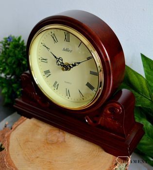 Zegar kominkowy drewniany wenge Adler 22131W w kolorze wenge z czytelną tarczą z kolorze kremowym ⏰ Zegary kominkowe ✓ Prezent na rocznicę (11).JPG