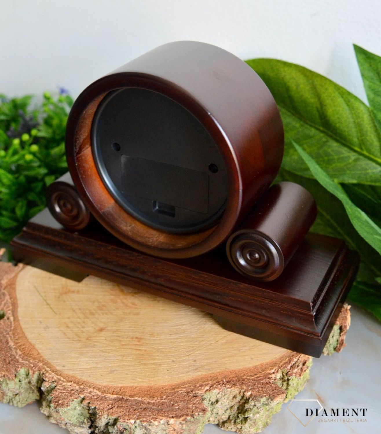 Zegar kominkowy drewniany wenge Adler 22140W w kolorze wenge z czytelną tarczą z kolorze kremowym ⏰ Zegary kominkowe (2).JPG