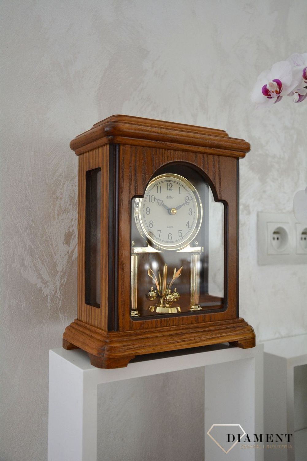 Zegar kominkowy drewniany Adler 22141D. ✓ Zegary kominkowe ✓ zegary drewniane✓ wymarzony prezent ✓ Grawer 0zł✓Zwrot 30 dni✓Negocjacje ➤Zapraszamy! (6).JPG