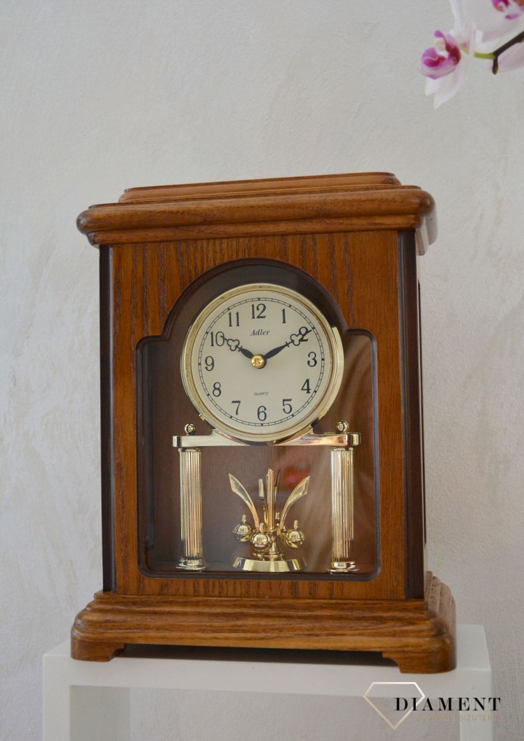 Zegar kominkowy drewniany Adler 22141D. ✓ Zegary kominkowe ✓ zegary drewniane✓ wymarzony prezent ✓ Grawer 0zł✓Zwrot 30 dni✓Negocjacje ➤Zapraszamy! (6).JPG