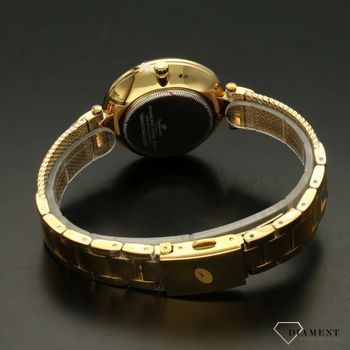 Zegarek damski TIMEMASTER 226-3A złoto z kryształami. Zegarek damski z pięknymi, mieniącymi się kryształami. Zegarek damski w kolorze złota. Tarcza zegarka ozdobiona błyszczącą cyrkonią. Zegarek damski (5).jpg