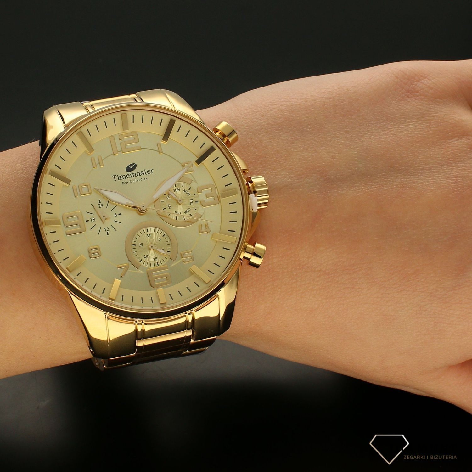Zegarek męski na złotej bransolecie Timemaster 229-3 złoty ze złotą tarczą (1).jpg