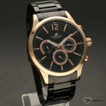 Zegarek męski na bransolecie 'Czerń z rose gold' Timemaster 229-11 (1).jpg