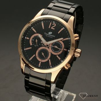 Zegarek męski na bransolecie 'Czerń z rose gold' Timemaster 229-11 (2).jpg