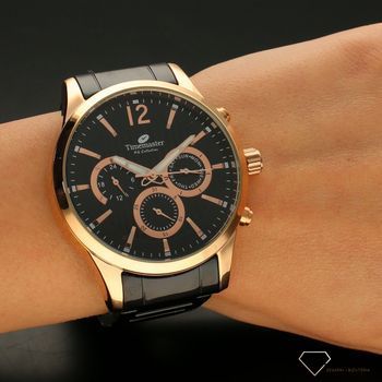 Zegarek męski na bransolecie 'Czerń z rose gold' Timemaster 229-11 (5).jpg