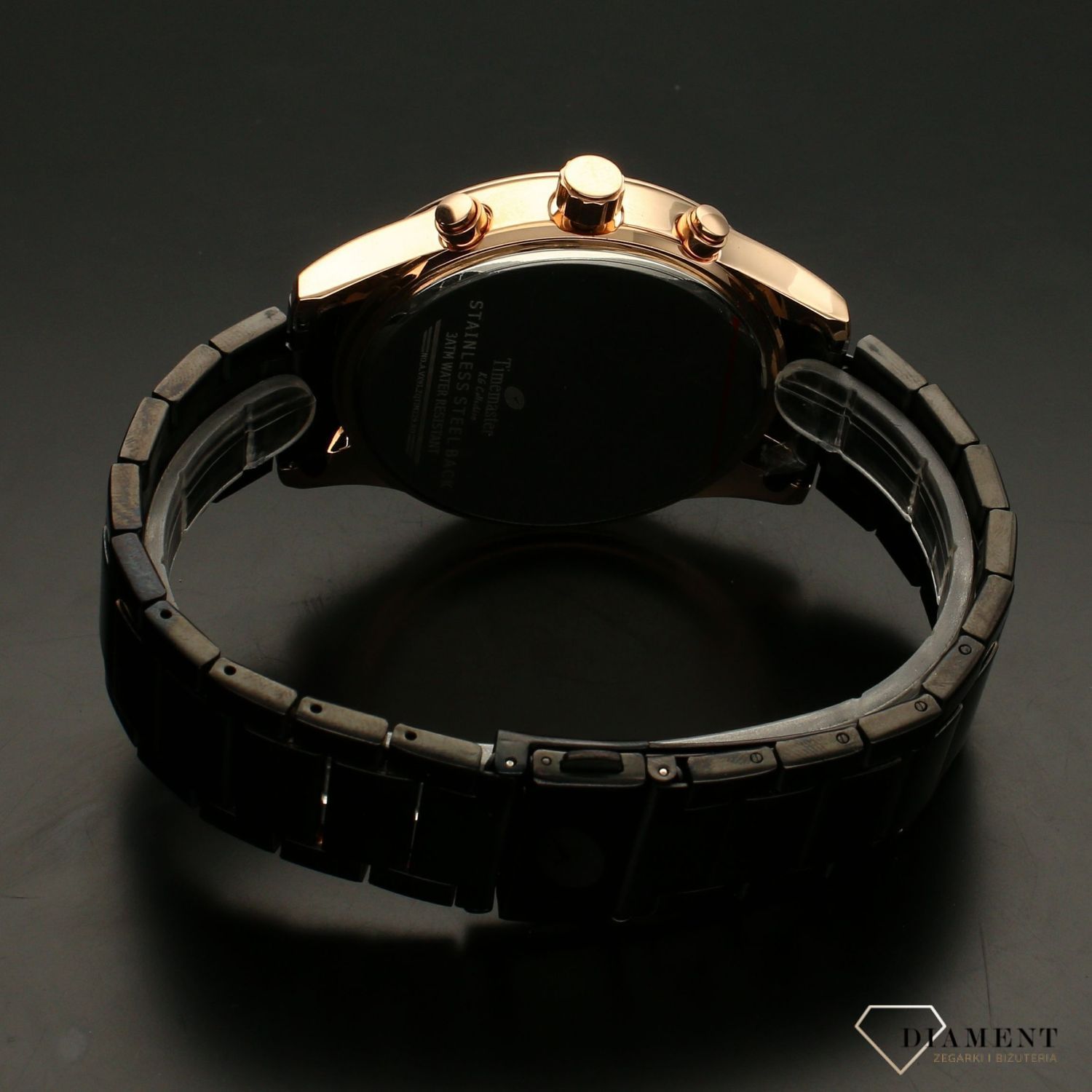 Zegarek męski na bransolecie 'Czerń z rose gold' 229-11 jpg.jpg