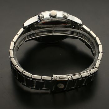 Zegarek męski na srebrnej bransolecie TIMEMASTER 229-9. Zegarek z białą tarczą i srebrnymi indeksami. Zegarek posiada kalendarz  (2).jpg