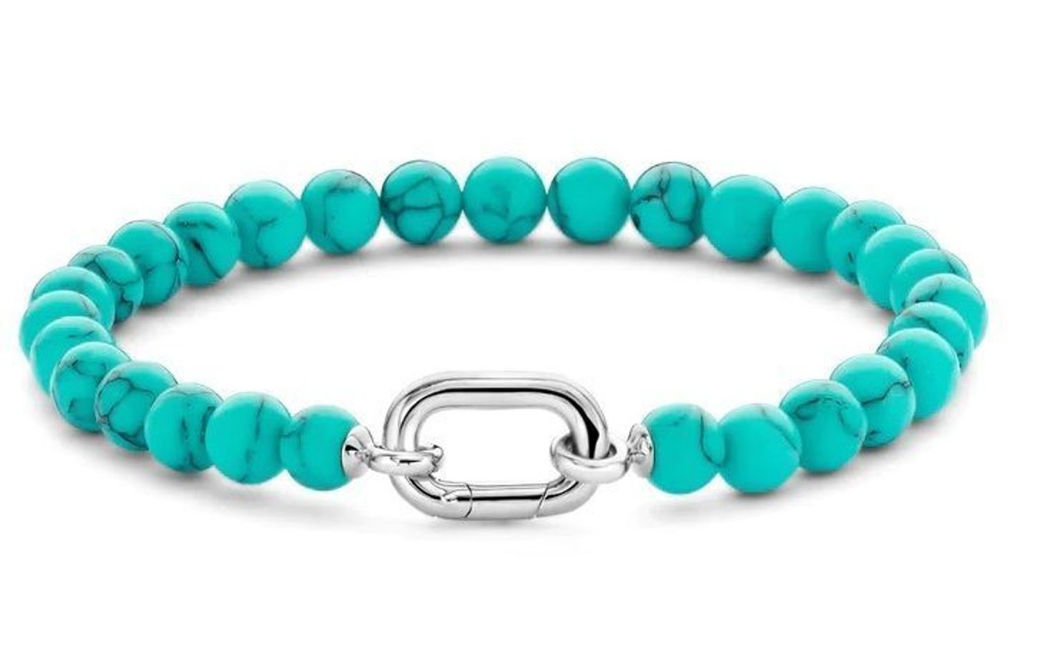 Srebrna bransoletka Ti Sento z turkusem 23037TQ. Bransoletka damska z kamieniem turkusowym. Bransoletka damska Ti Sento. Srebrna bransoletka damska idealna na lato. Srebrna bransoletka Ti Sento z kamieniem na prezent (2).jpg