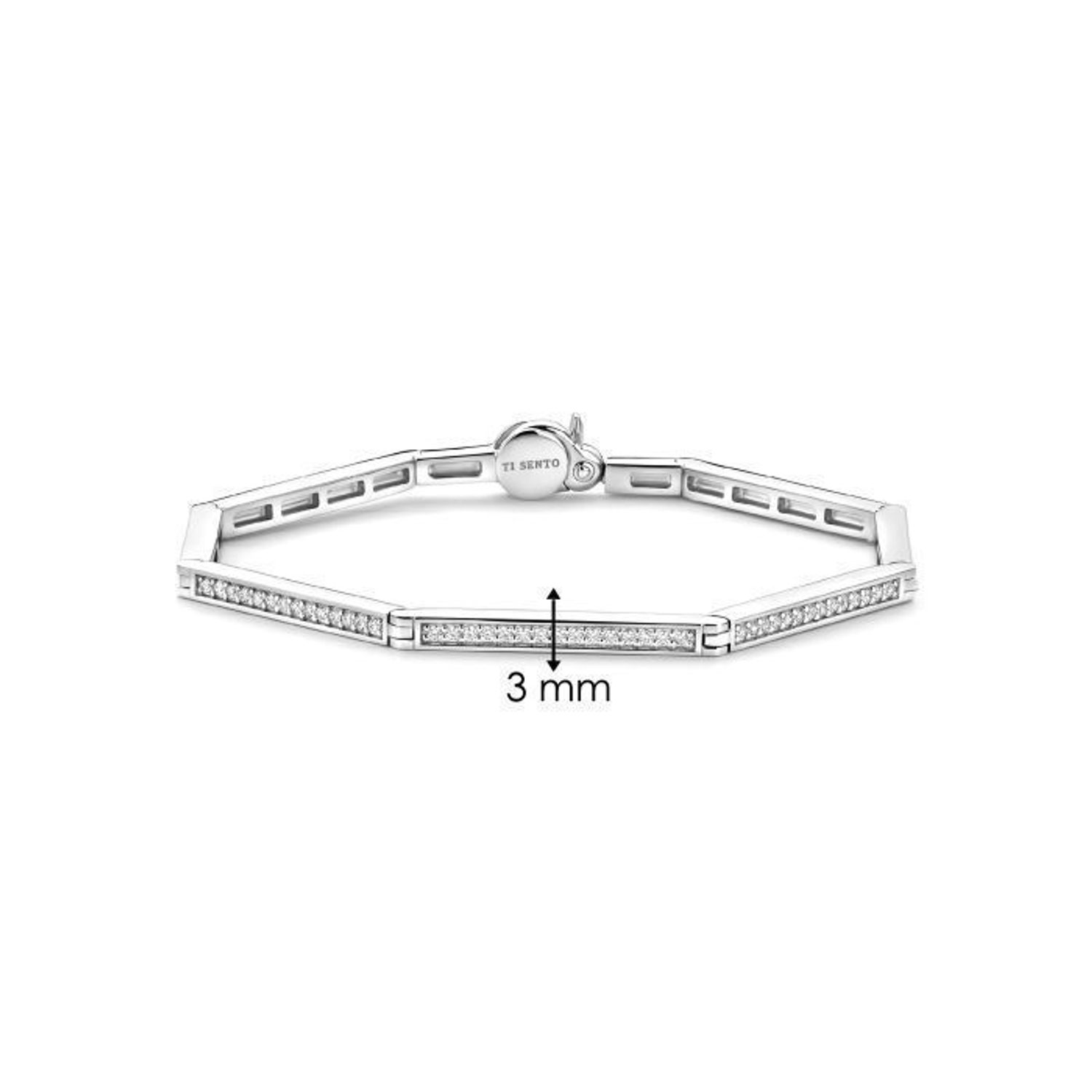 Bransoletka srebrna TI SENTO 23079ZI Bransoletka TI SENTO 23079ZI to nowoczesne dzieło sztuki, które redefiniuje współczesną elegancję. Wykonana z wysokiej jakości srebra próby 925, została 1.jpg