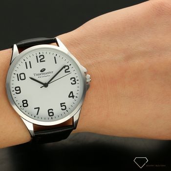 Zegarek męski TIMEMASTER 231-1 klasyczny na pasku. Zegarek męski. Zegarek męski o klasycznym wyglądzie na czarnym skórzanym pasku, sprzączka w kolorze srebrnym. Tarcza zegarka w kolorze białym z czarnymi, czytelnymi cyframi (1).jpg