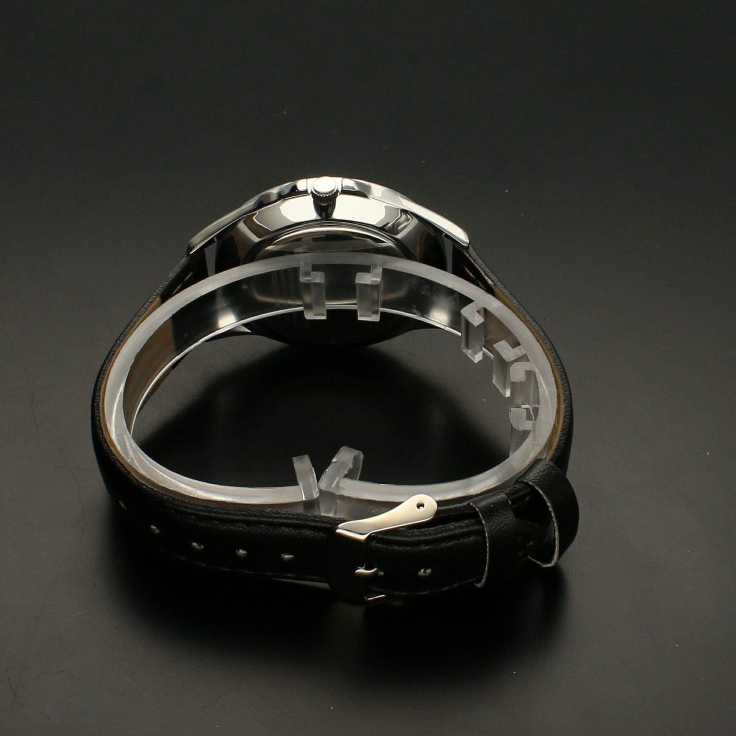 Zegarek męski Timemaster 231-7 klasyczny na pasku. Zegarek męski. Zegarek męski o klasycznym wyglądzie na czarnym skórzanym pask (3).jpg