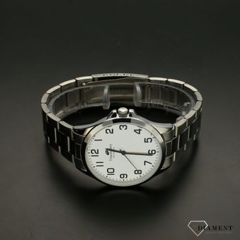 Zegarek męski na bransolecie TIMEMASTER 232-1 klasyczny. Zegarek męski na bransolecie. Zegarek męski z białą tarczą. Zegarek męs (3).jpg