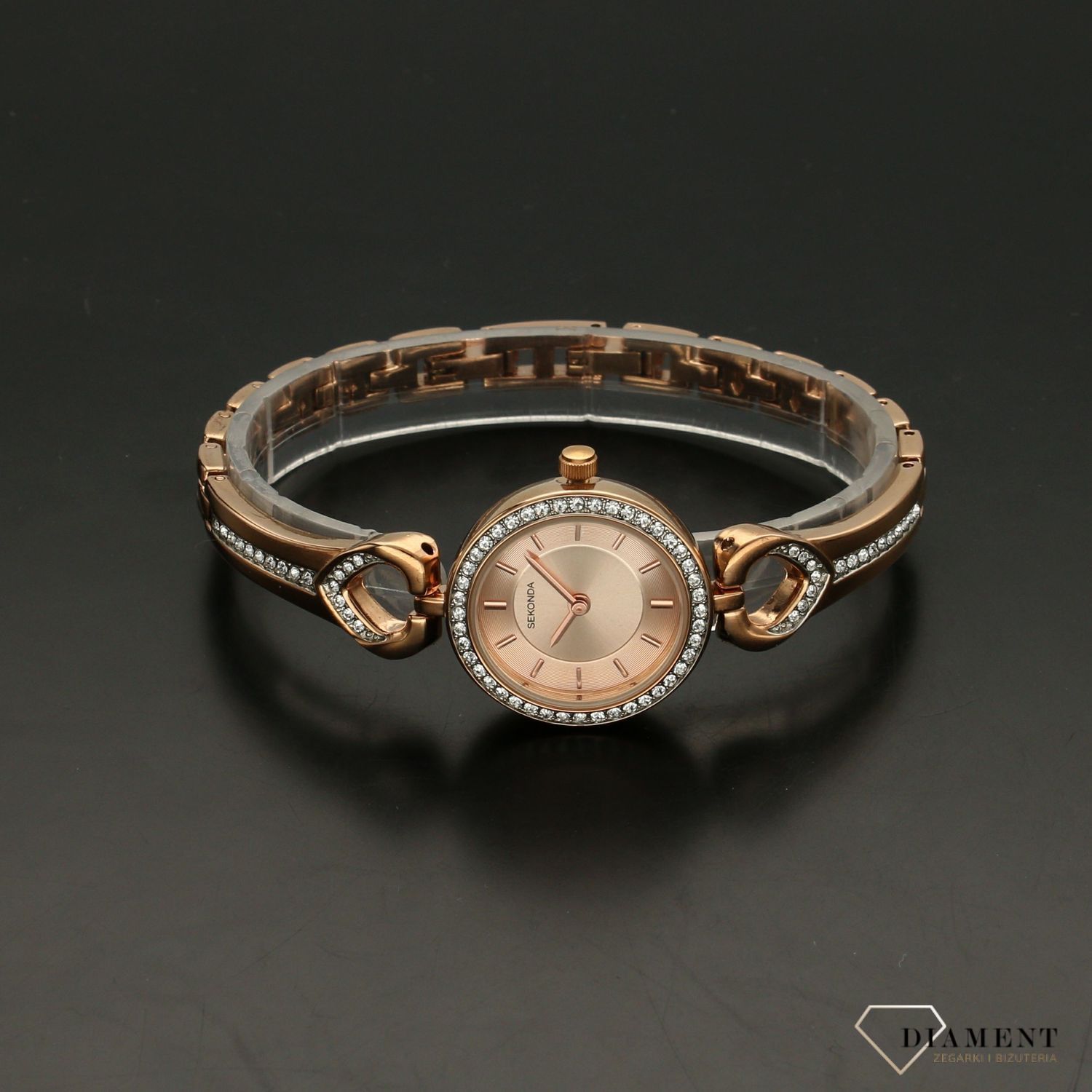 Zestaw prezentowy zegarek z naszyjnikiem, bransoletką i kolczykami Sekonda 'Miłosne serca' 2363G (1).jpg