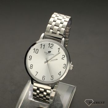 Zegarek damski na bransolecie TIMEMASTER 237-4. Bransoleta w kolorze srebrnym. Tarcza zegarka srebrna umieszczona w srebrnej kop (2).jpg