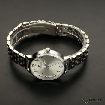 Zegarek damski na bransolecie TIMEMASTER 237-4. Bransoleta w kolorze srebrnym. Tarcza zegarka srebrna umieszczona w srebrnej kop (4).jpg