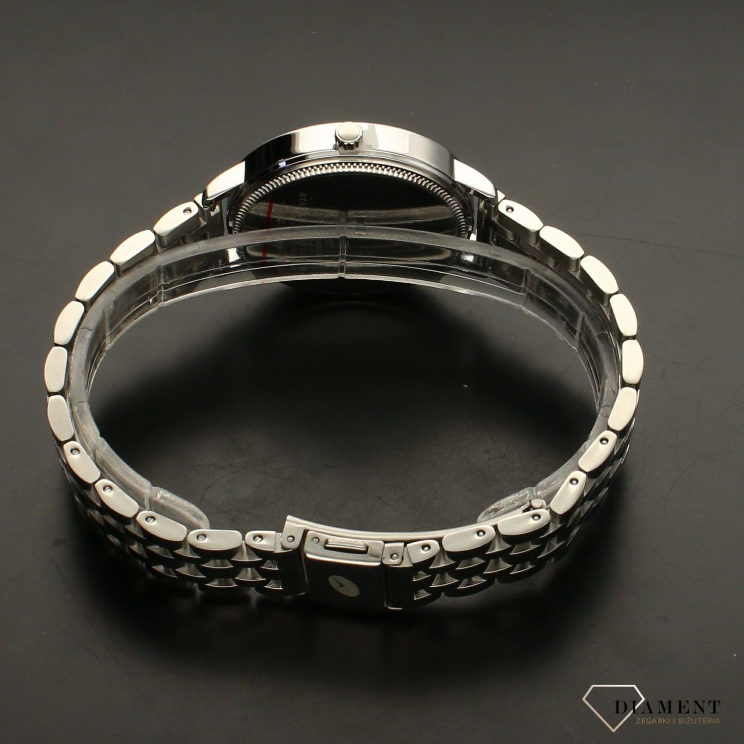 Zegarek damski na bransolecie TIMEMASTER 237-4. Bransoleta w kolorze srebrnym. Tarcza zegarka srebrna umieszczona w srebrnej kop (3).jpg