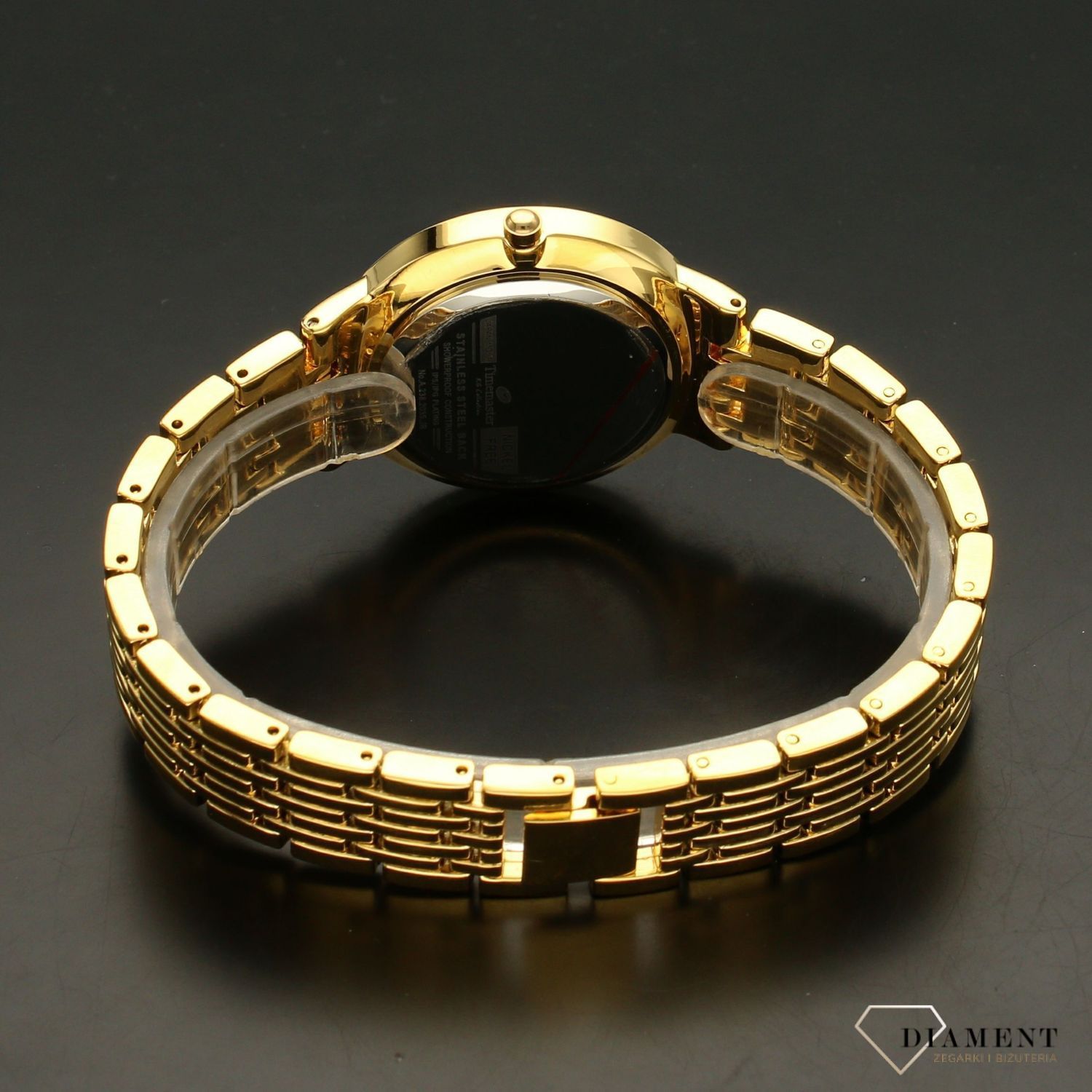 Zegarek damski TIMEMASTER 238-2 zielona tarcz. Zegarek damski z modną tarczą w nowoczesnym kolorze butelkowej zieleni. Zegarek zachowany w złotej kolorystyce. Idealny pomysł na prezent. Zegarek damski.  (2).jpg