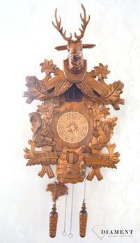 Zegar ścienny drewniany 'Jeleń' domek z kukułką Adl Adler 24000d  to zegar z kolekcji zegarów z kukułką z drewna dębowego✓Zegary ścienne✓Zegar z kukułką ✓ Zegary szafkowe (1).JPG