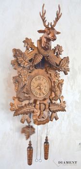 Zegar ścienny drewniany 'Jeleń' domek z kukułką Adl Adler 24000d  to zegar z kolekcji zegarów z kukułką z drewna dębowego✓Zegary ścienne✓Zegar z kukułką ✓ Zegary szafkowe (3).JPG
