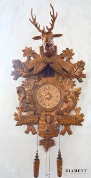 Zegar ścienny drewniany 'Jeleń' domek z kukułką Adl Adler 24000d  to zegar z kolekcji zegarów z kukułką z drewna dębowego✓Zegary ścienne✓Zegar z kukułką ✓ Zegary szafkowe (6).JPG