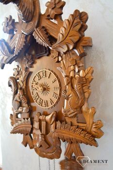 Zegar ścienny drewniany 'Jeleń' domek z kukułką Adl Adler 24000d  to zegar z kolekcji zegarów z kukułką z drewna dębowego✓Zegary ścienne✓Zegar z kukułką ✓ Zegary szafkowe (7).JPG
