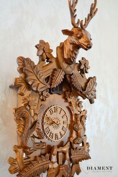 Zegar ścienny drewniany 'Jeleń' domek z kukułką Adl Adler 24000d  to zegar z kolekcji zegarów z kukułką z drewna dębowego✓Zegary ścienne✓Zegar z kukułką ✓ Zegary szafkowe (8).JPG